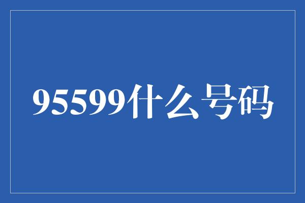 95599什么号码