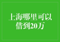 上海的朋友们，想要借到20万？快来看看这份神奇的指南吧！