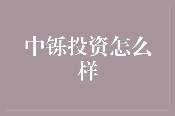 中铄投资怎么样