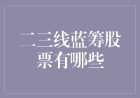 二三线蓝筹股票：价值投资者的避风港