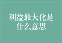 利益最大化：一场生活中的实战演练