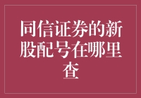 同信证券新股配号：一份寻找的指南，如同寻宝一般