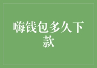 钱包里的那只咚咚咚：嗨钱包多久下款？