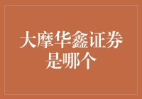 大摩华鑫证券是哪个？哎呀，你这是在问哪家证券公司呢？