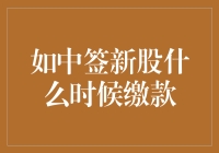 中签新股缴款时间表：投资新手必看攻略