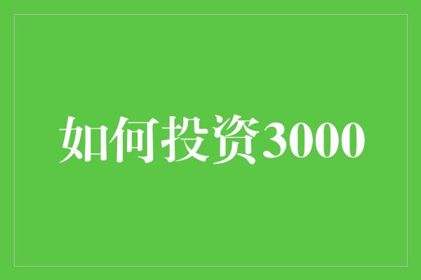 如何投资3000