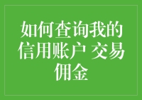 查询信用账户交易佣金的方法与技巧