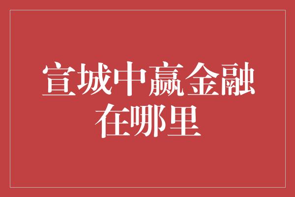 宣城中赢金融在哪里