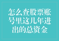 如何在股市大逃杀中追踪你那点可怜的银子：查股票账号这几年的总资金进出