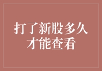 打中新股后，何时能够查看？