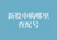 新股申购哪里查配号：一张通往财富的神秘地图