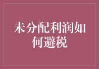 未分配利润避税策略分析：合规性与风险评估