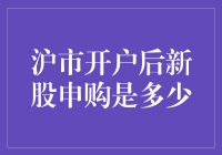 沪市开户后新股申购到底有多少？你猜猜猜！