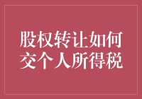 股权转让的个人所得税缴纳指南：解锁财富转移中的税务优化技巧