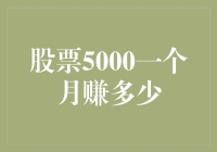 股票5000一个月赚多少：收益、风险与策略