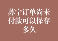 苏宁订单尚未付款可以保存多久：深入探究网购支付规则