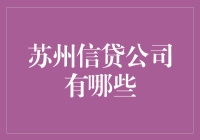 苏州信贷公司的那些事儿：从小桥流水到大额贷款