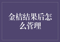 金桔结果后的果实派管理手册