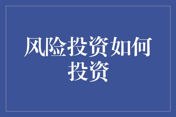 风险投资如何投资