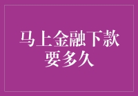 马上金融下款要多久？比你女友回信息还快！