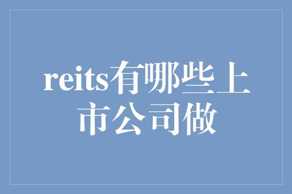 reits有哪些上市公司做