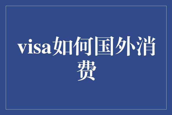 visa如何国外消费